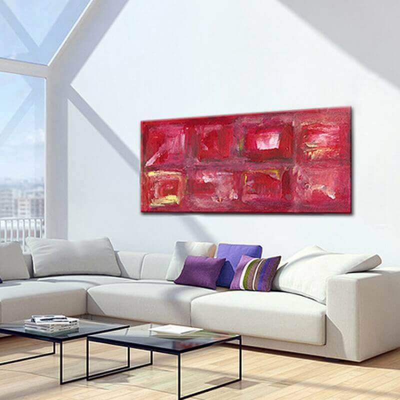 Cuadro Abstracto rojo moderno