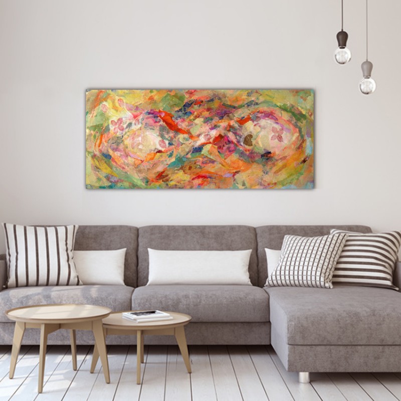 Cuadro moderno abstracto para el salón - a flor de piel - grecaridea