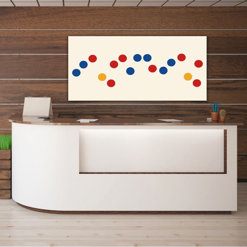 Tableaux abstraits minimalistes géométriques pour le bureau-séquence de cercles de couleur