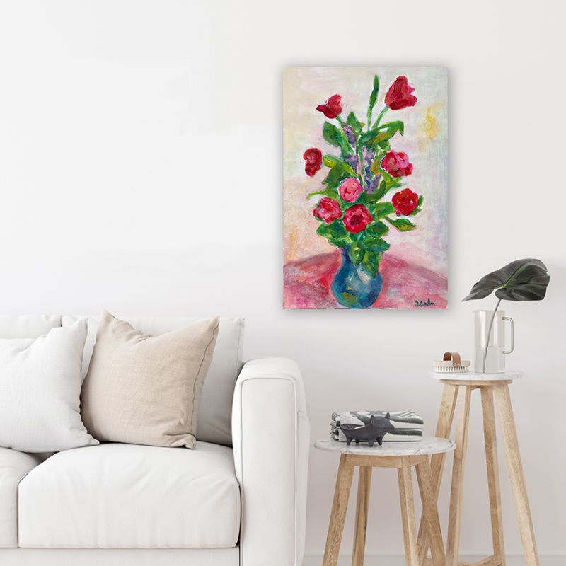 modern flowers paintings for the living room -roses