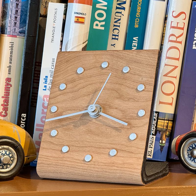 reloj sobremesa  chapado en madera-40468c